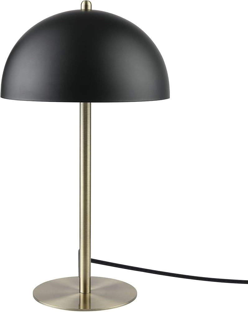 Globe Electric 52938 Luna 15" Desk Lamp, Matte Black, Matte Brass Accents, in-Line On/Off Rocker ... | Amazon (US)