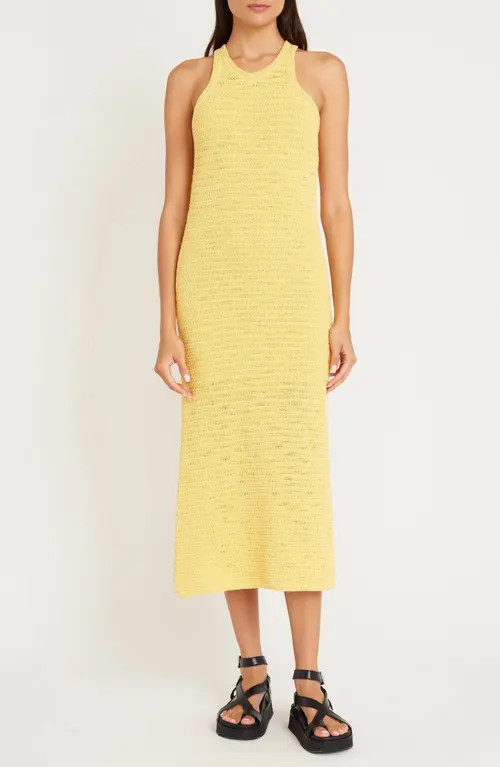 Luxely Sky Racerback Knit Midi Sweater Dress in Raffia at Nordstrom, Size Small | Nordstrom