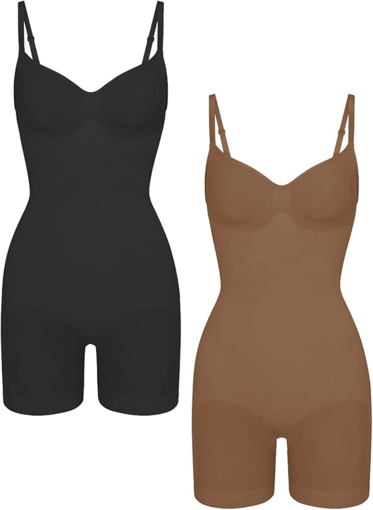 EUYZOU Shapewear Bodysuit for Women Tummy Control Seamless Sculpting Body Shaper Top | Amazon (US)