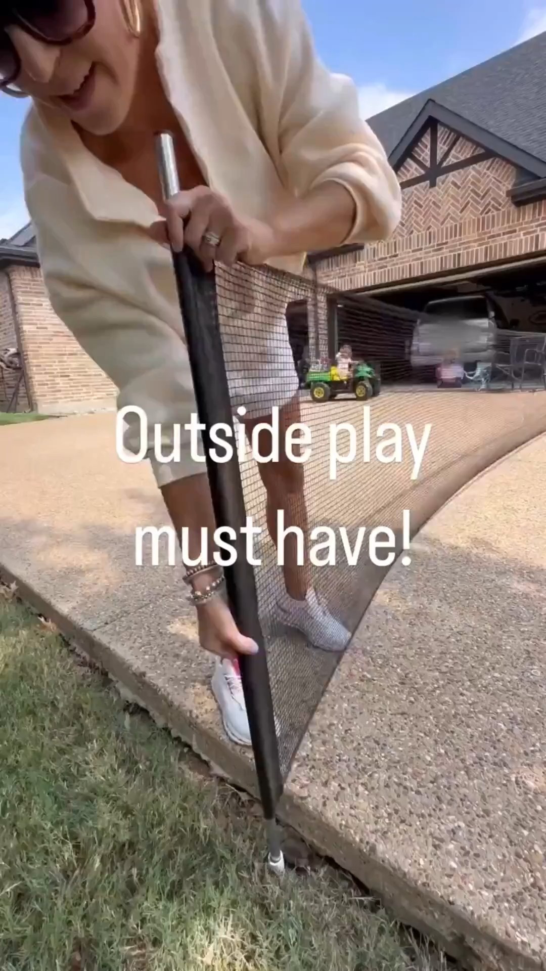 Keep those kiddos safe! The best barrier for outside play! Anytime the kids are outside we have the net up because our driveway is so steep. Def a family favorite ❤️ 

#playoutside #outdoor #amazonhome #amazonfind #amazonmusthave #play #summer #summertime #summerfun

#liketkit #LTKMen 



#LTKActive #LTKdayinmylife #LTKKids