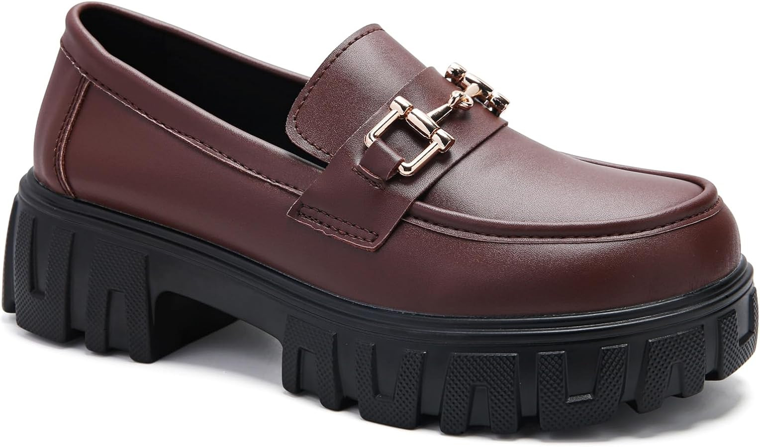 Maichal Platform Loafers for Women Slip On Chunky Heel Lug Sole Shoes Business Work Dressy Loafer... | Amazon (US)