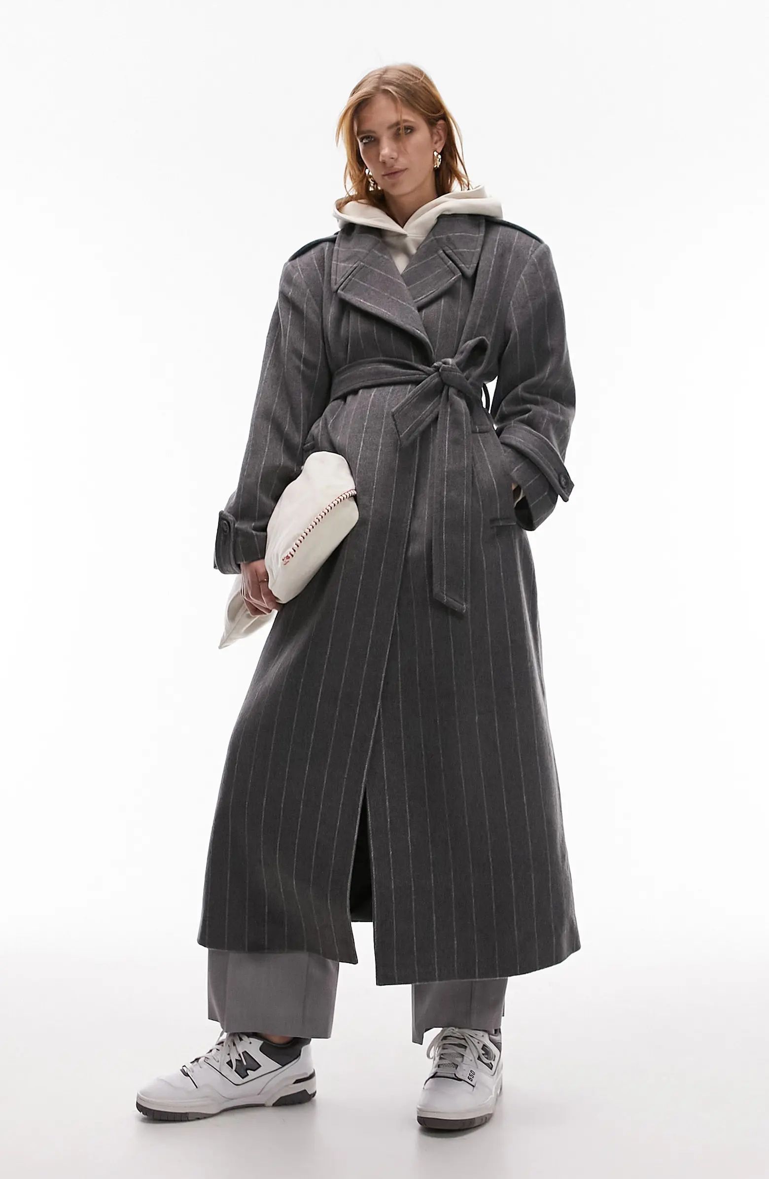 Stripe Longline Coat | Nordstrom
