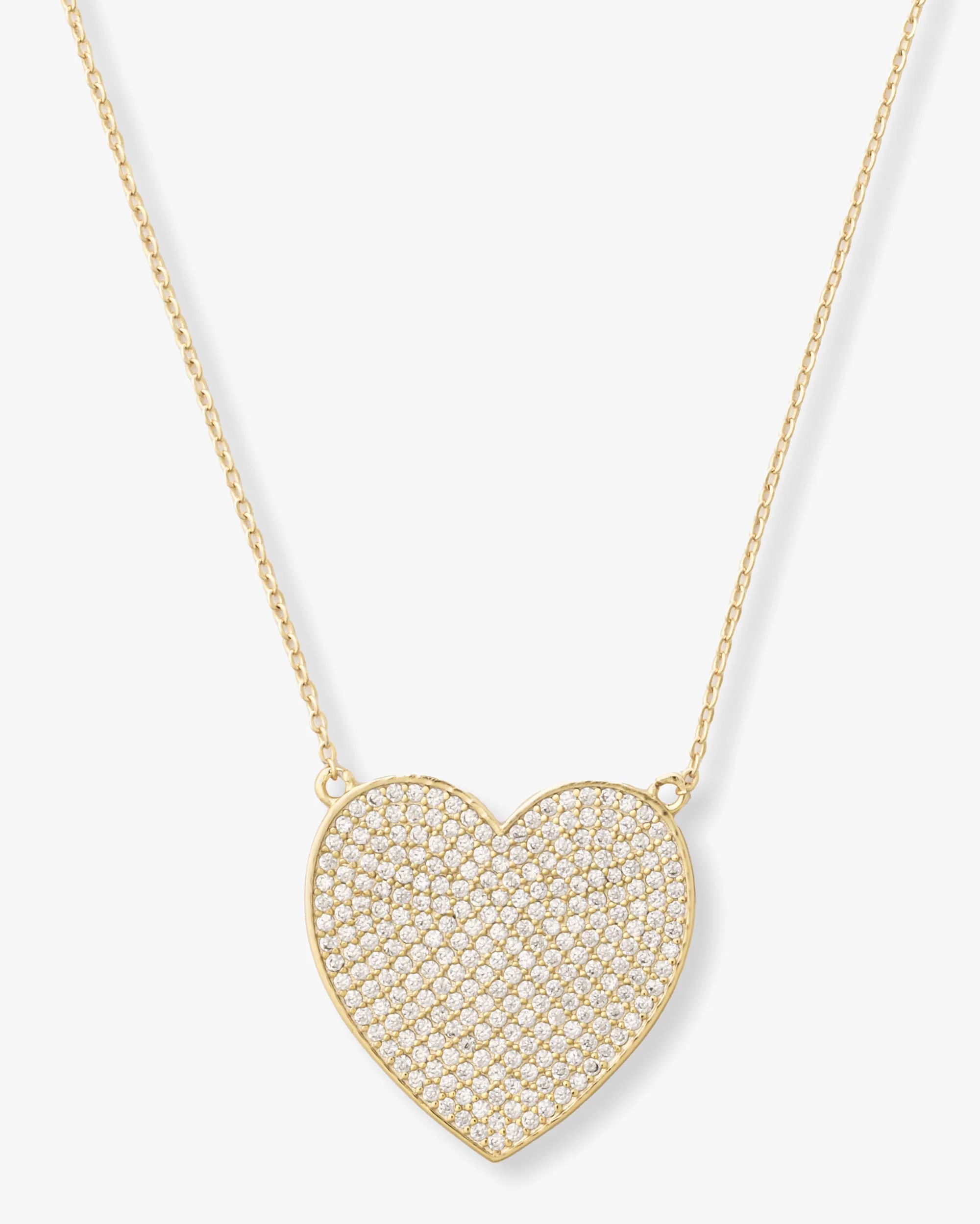 XL You Have My Whole Heart Pave Necklace 18" | Melinda Maria