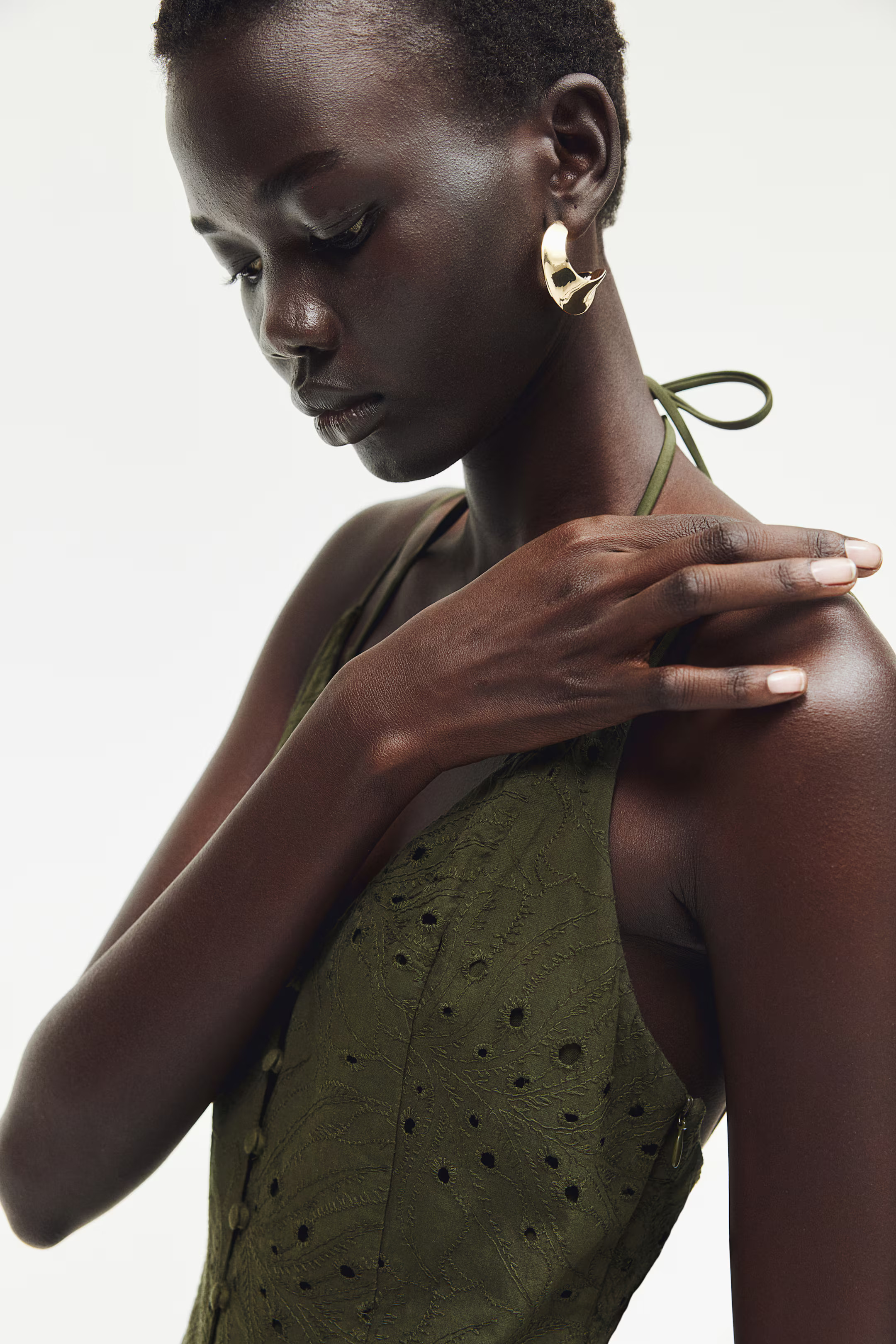 Pointed-edge Hoop Earrings - Gold-colored - Ladies | H&M US | H&M (US + CA)