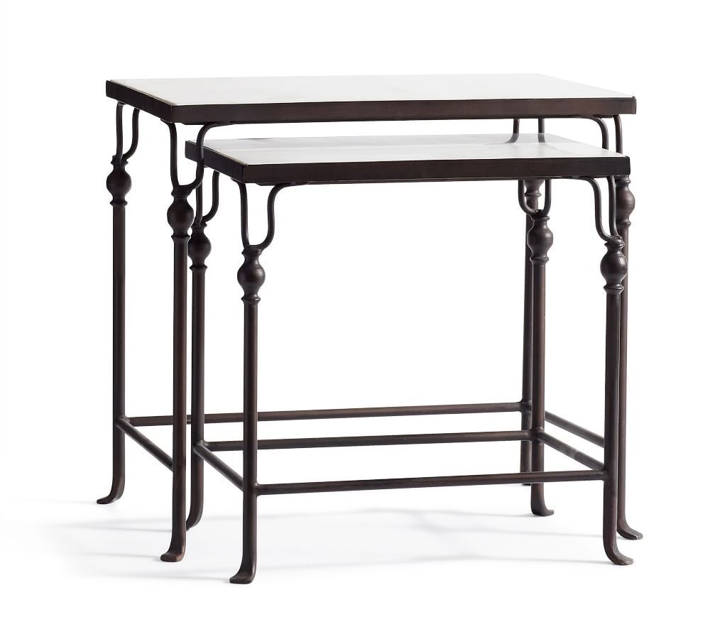 Monty Marble Nesting End Tables | Pottery Barn (US)