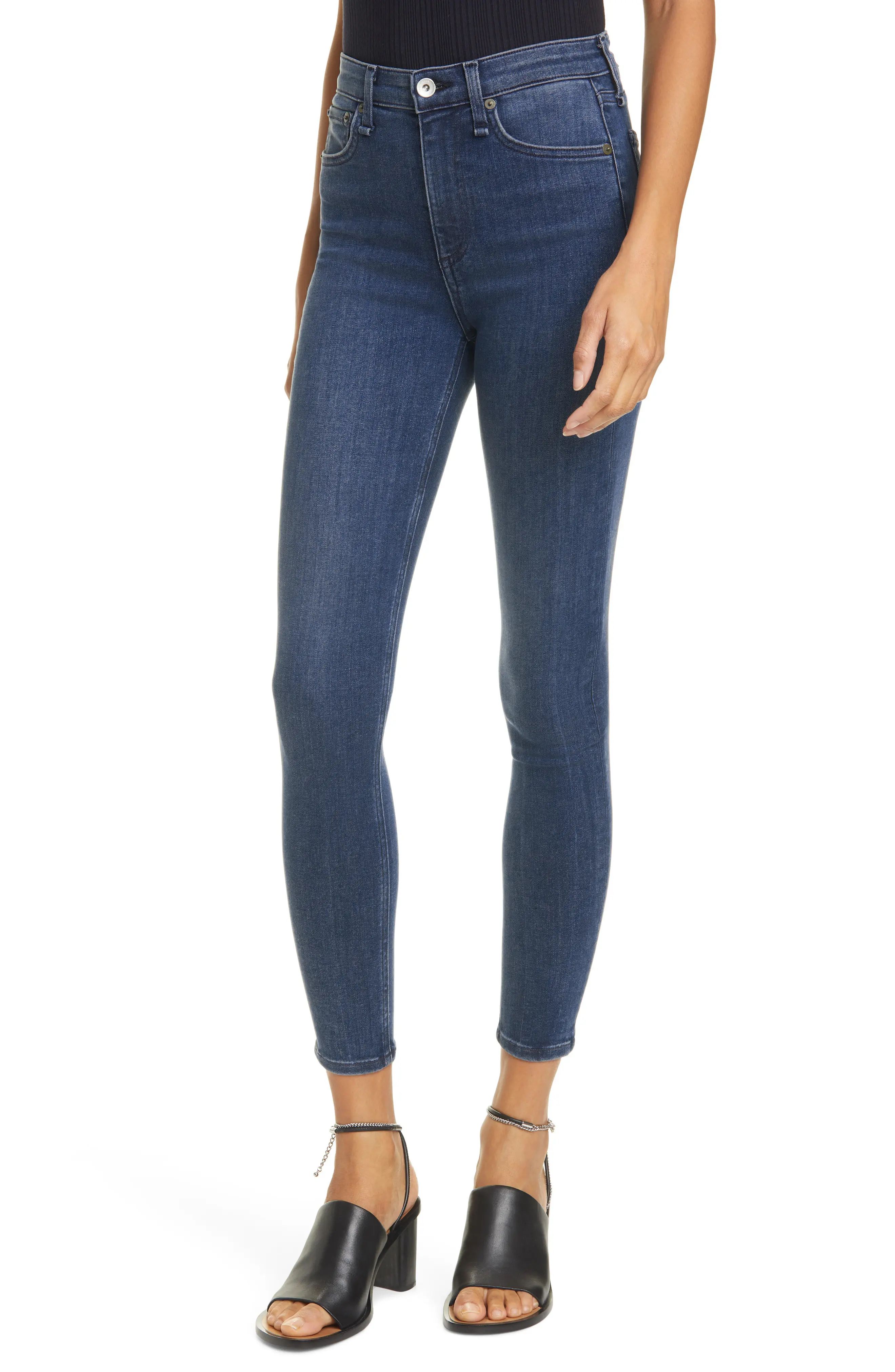 Women's Rag & Bone Nina Skinny Jeans, Size 32 - Blue | Nordstrom