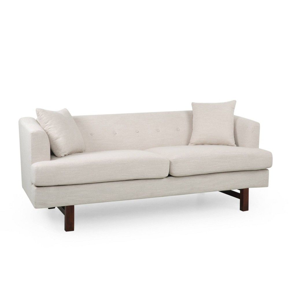 Mableton Mid-Century Modern Upholstered 3 Seater Sofa - Christopher Knight Home | Target