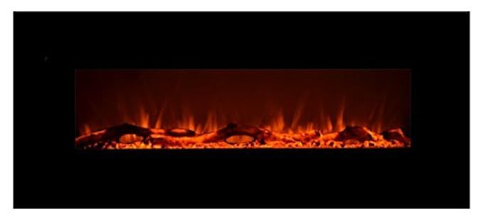 Touchstone 80001 - Onyx Electric Fireplace - (Black) - 50 Inch Wide – On Wall Hanging - 5 Flame Sett | Amazon (US)
