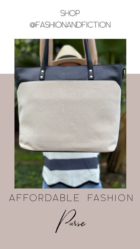 Canvas and leather tote bag from Amazon. Three colors available.

#LTKItBag