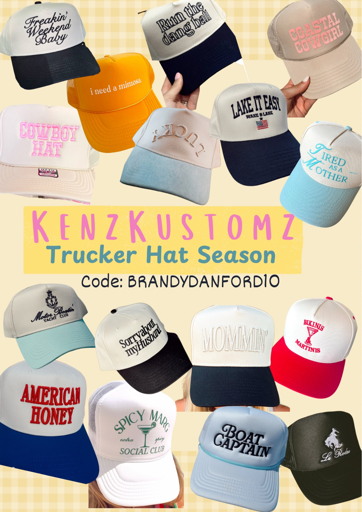 Summer time calls for all the cute trucker hats! Whether it’s for a sport, a girls day or just a fun saying to express yourself, KenzKustomz has it ALL! 
~more hats linked than shown so be sure to check the links and browse all the options 


#LTKActive #LTKWatchNow #LTKFindsUnder50