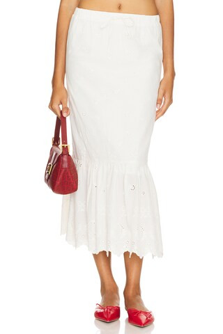 LOBA Sagres Maxi Skirt in White from Revolve.com | Revolve Clothing (Global)