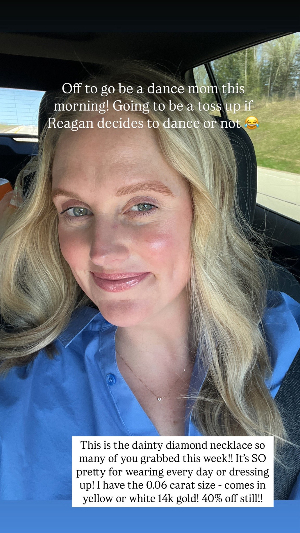 Dainty diamond necklace and dress both from @quince and on sale! 

#LTKStyleTip #LTKSaleAlert #LTKMidsize