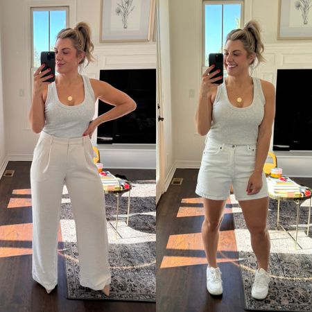 Sharing my favorite white bottoms for pear shaped bodies this spring! 

Spring style, spring outfits, white pants, white denim, white jeans, trousers