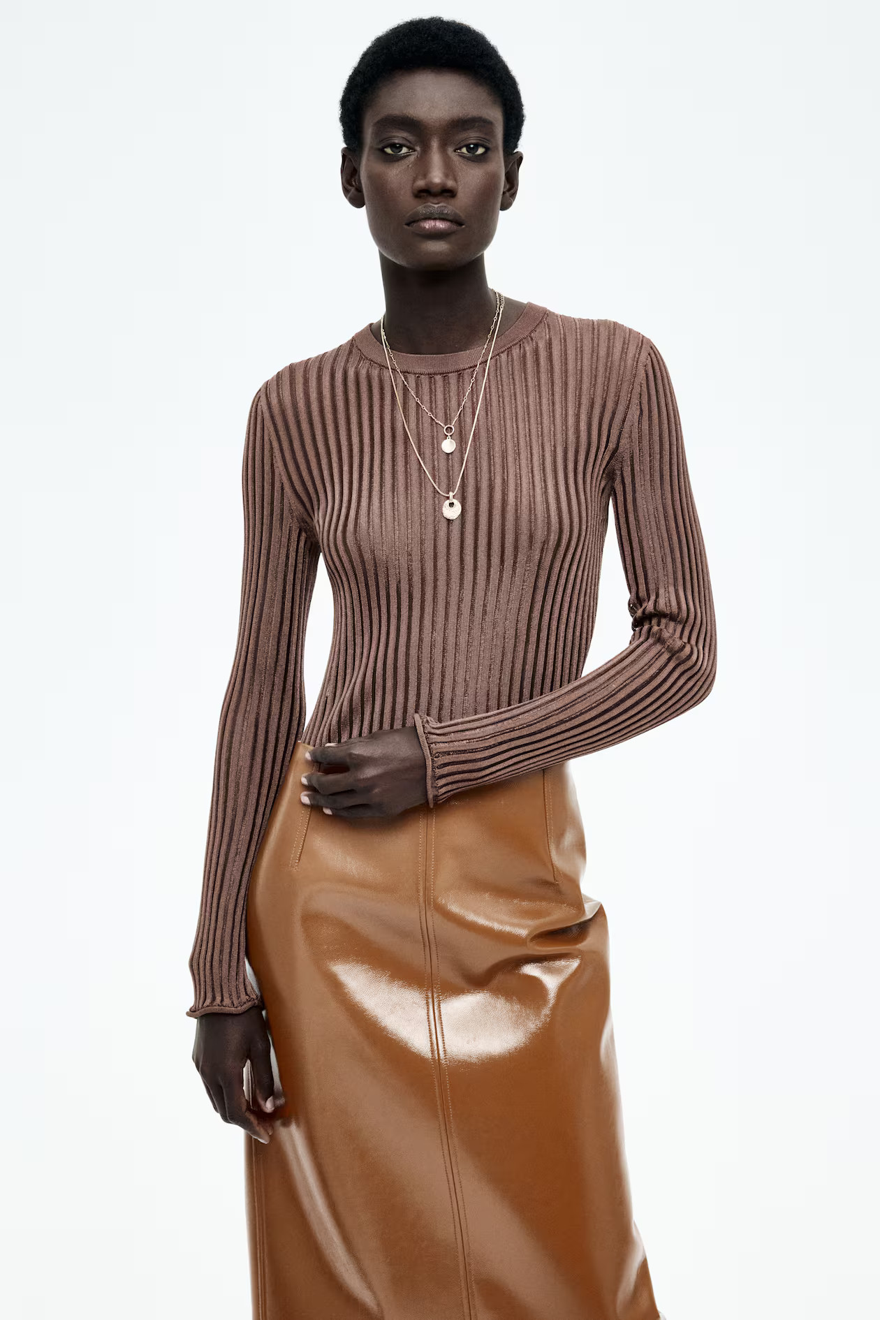 Sheer rib-knit top | H&M (UK, MY, IN, SG, PH, TW, HK)