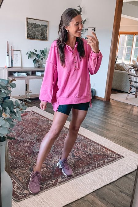 Oversized sweatshirt & biker shorts on repeat! Free people look for less is a true oversized fit! Small in both 

Nike sneakers and
Workout outfit 
Causal outfit 
Amazon fashion 
Amazon finds 


#LTKShoeCrush #LTKFindsUnder50 #LTKFitness