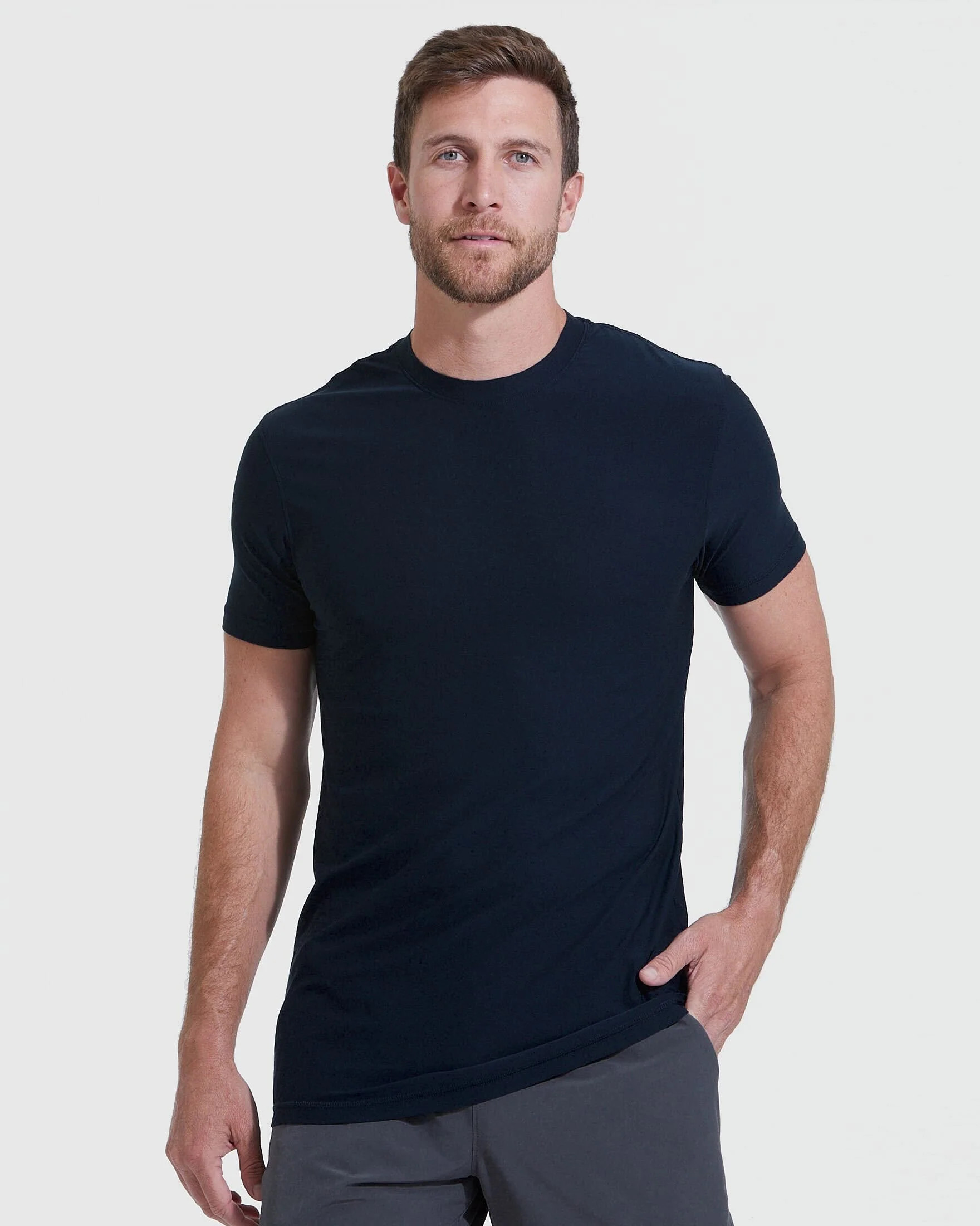Navy Tall Active Crew Neck | True Classic