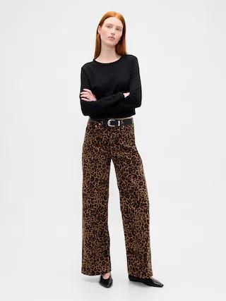 High Rise Stride Corduroy Wide-Leg Pants | Gap (US)