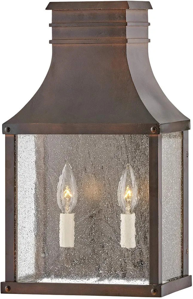 Hinkley Beacon Hill Medium Wall Mount Outdoor Lantern - Estate Series, 2-Light, Aluminum, Clear S... | Amazon (US)