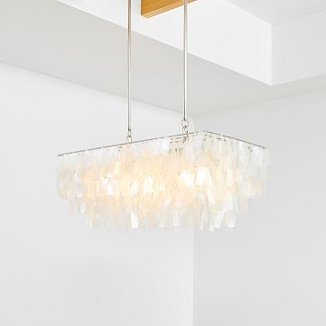 Capiz Rectangle Chandelier (30.5") | West Elm | West Elm (US)