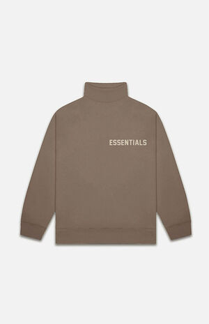 Essentials Fear Of God Kids Wood Mock Neck Sweatshirt | PacSun | PacSun