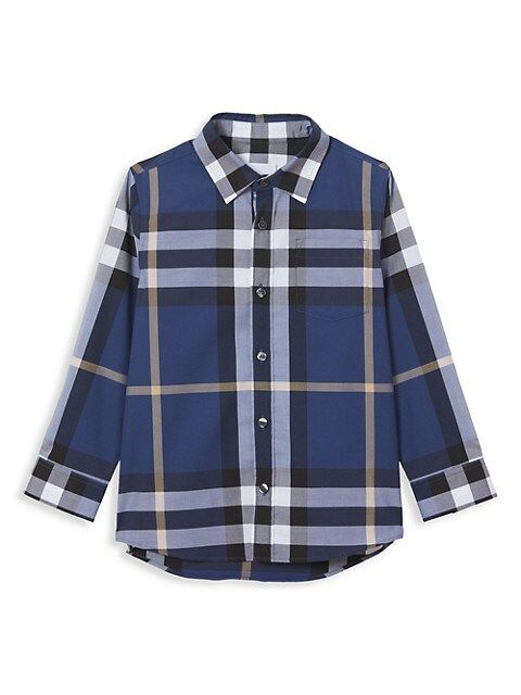 Little Boy's & Boy's Check Stretch-Cotton Shirt | Saks Fifth Avenue
