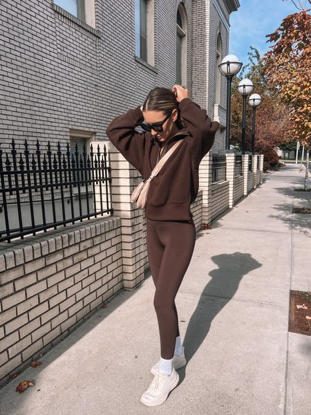 Cozy fall monochromatic athleisure🤎🍂 wearing a small pullover, xs sports bra and xs leggings

Varley / fall outfit / hoka sneakers / fleece pullover / casual fall outfit / athleisure 



#LTKshoecrush #LTKstyletip #LTKfitness