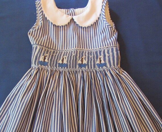 Hand smocked dress with sailboats. Beach, summer and more | Etsy (US)