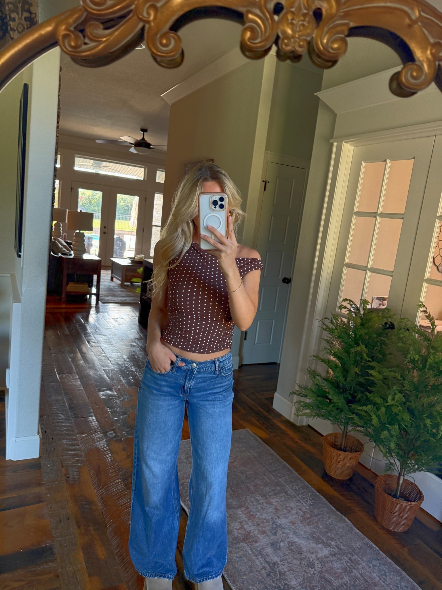 Obsessed with this polka dot top from Amazon! ON SALE TODAY & TOMORROW for prime members!! 