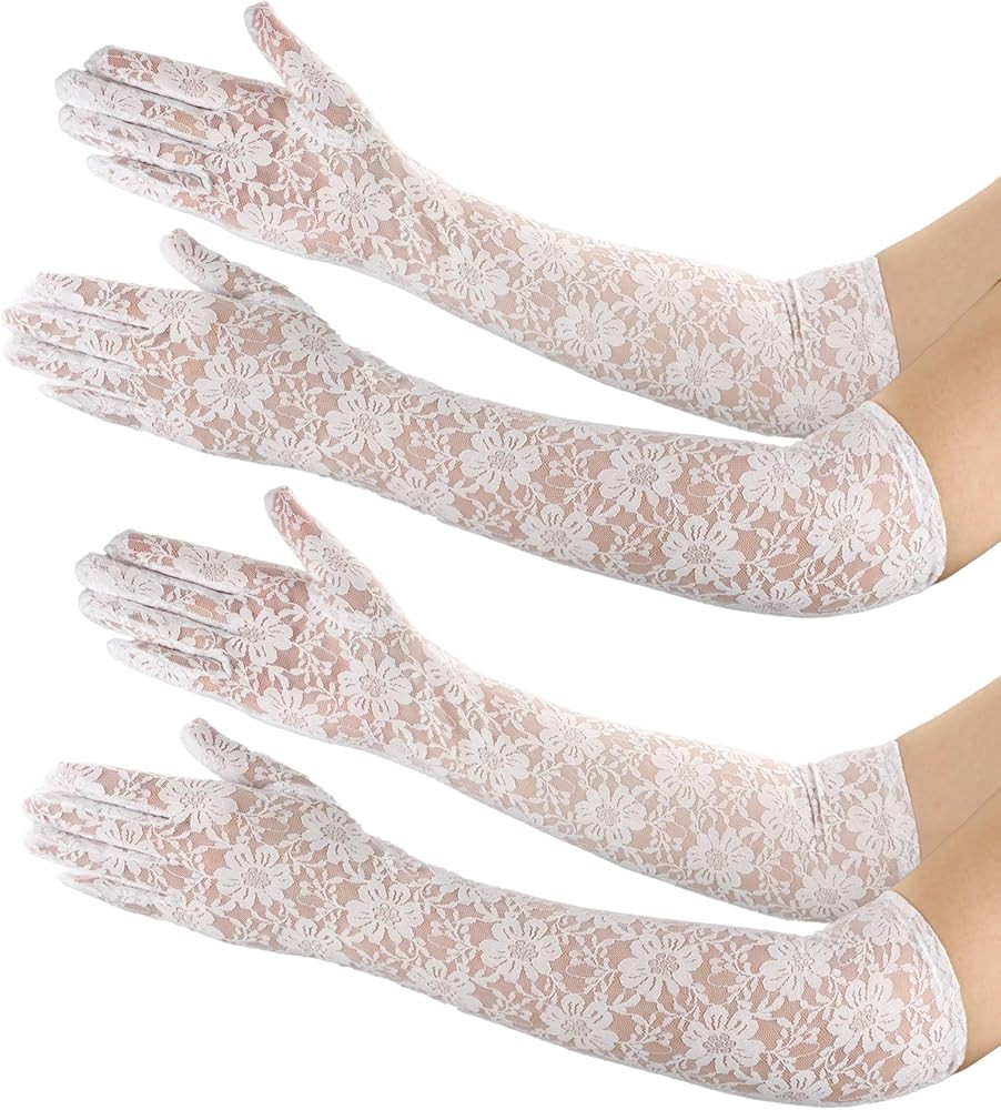 Black Lace Gloves For Women Formal On Wedding Evening Opera Tea Cosplay Courtesy Dressy Gloves Fo... | Amazon (CA)