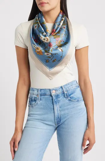 Floral Satin Scarf | Nordstrom