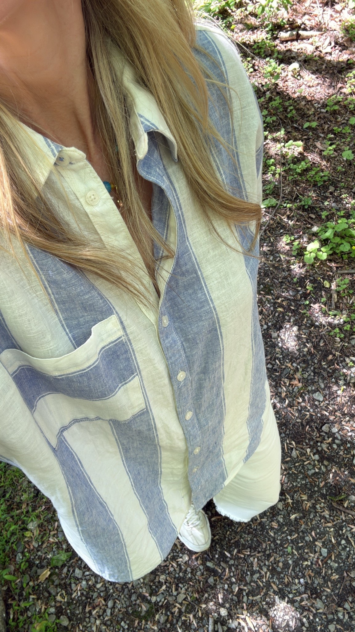 Relaxed oversized button downn