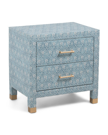 Kochi Denim Printed Nighstand Table | TJ Maxx