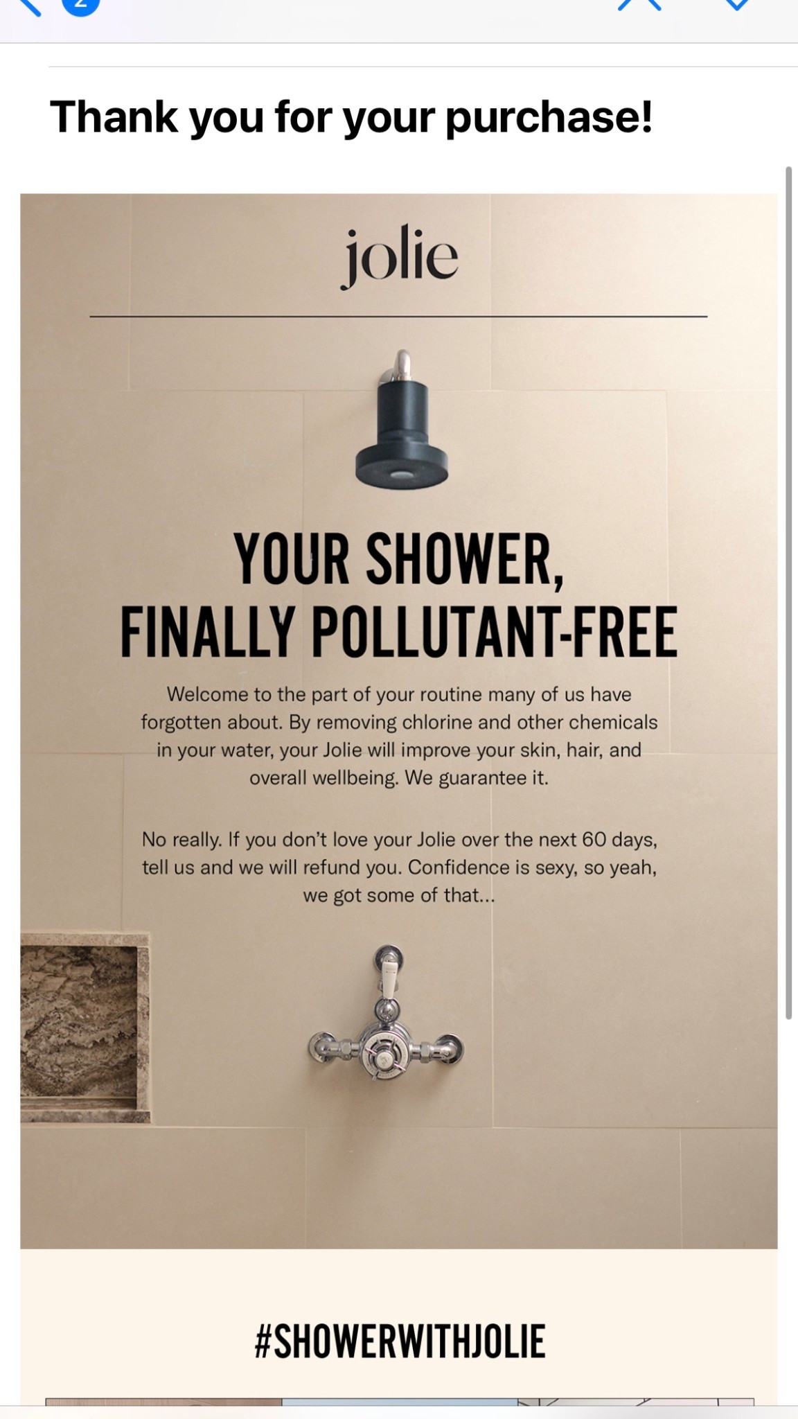 The Jolie shower head is headed out way! Can’t wait for softer hair and clearer skin 

#LTKGiftGuide #LTKselfcare #LTKmorningroutine