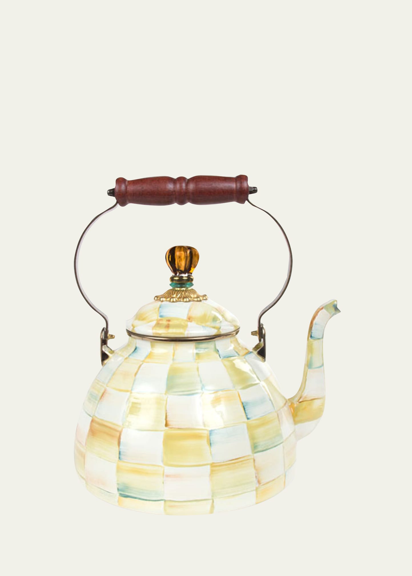 Parchment Check 2-Quart Tea Kettle | Bergdorf Goodman