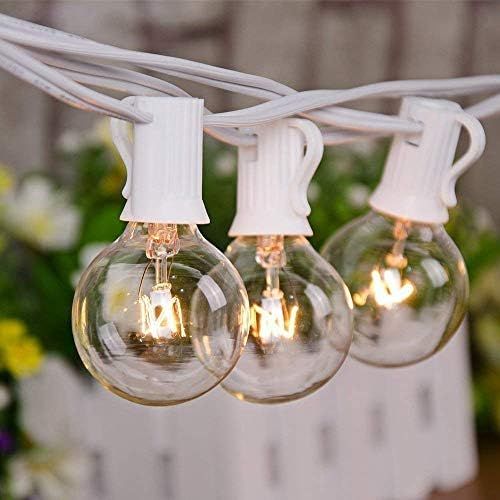 Romasaty 25FT String Lights, G40 Outdoor String Lights Edison Light Bulbs Clear Globe String Ligh... | Amazon (US)