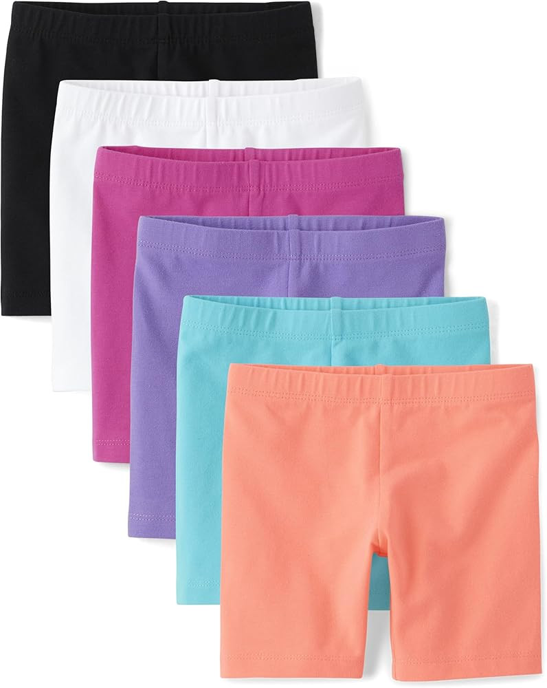 The Children's Place Baby Girls' and Toddler Solid Bike Shorts | Amazon (US)