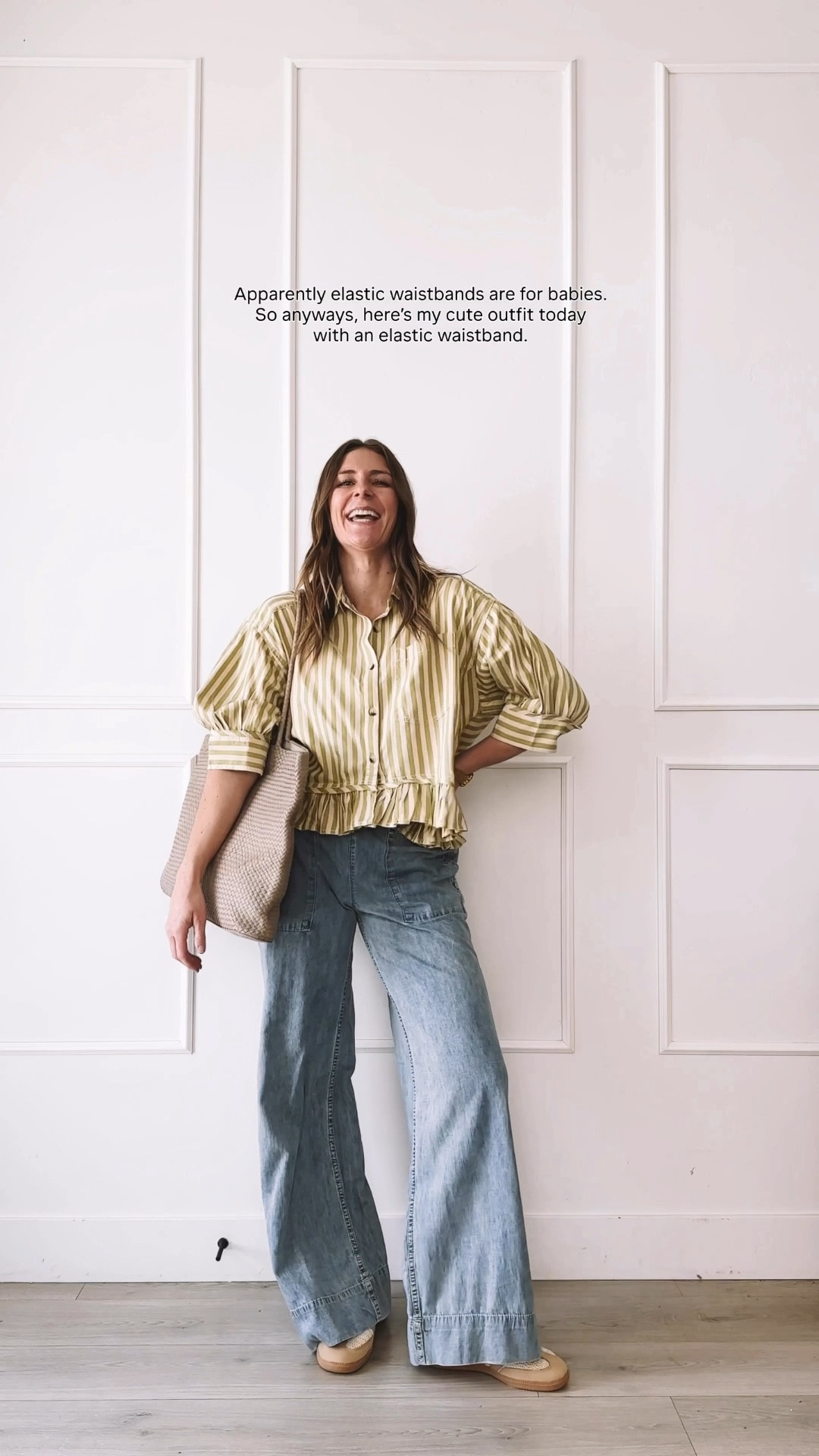 top: small (runs very boxy), jeans: TTS with elastic waistband and very baggy

#LTKootd #LTKmomlife #LTKgrwm