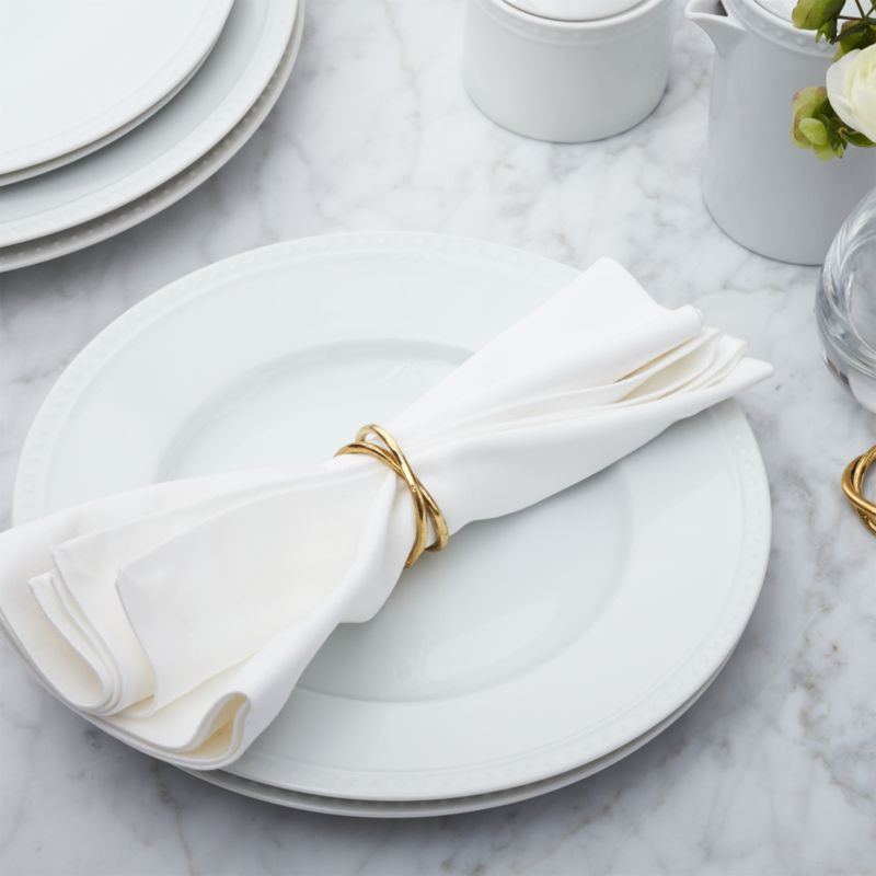 Aria Gold Napkin Ring + Reviews | Crate and Barrel | Crate & Barrel