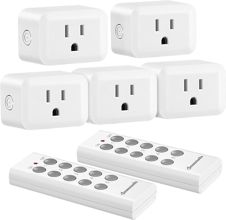DEWENWILS Wireless Remote Control Outlet, Programmable and Expandable Electrical Outlet Switch, 1... | Amazon (US)