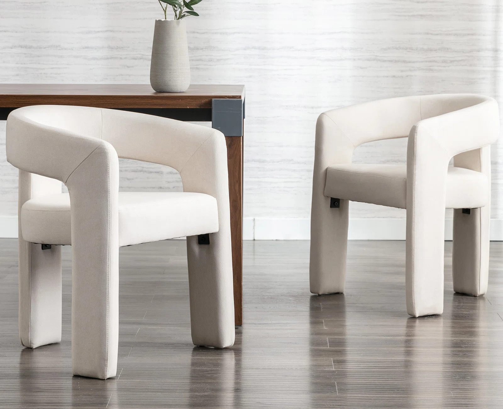 Modern Upholstered Barrel Dining Chairs (Set of 2) | Wayfair North America