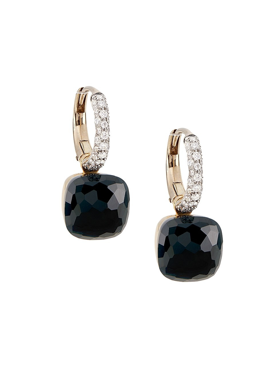 Nudo Two-Tone 18K Gold, London Blue Topaz & Diamond Earrings | Saks Fifth Avenue