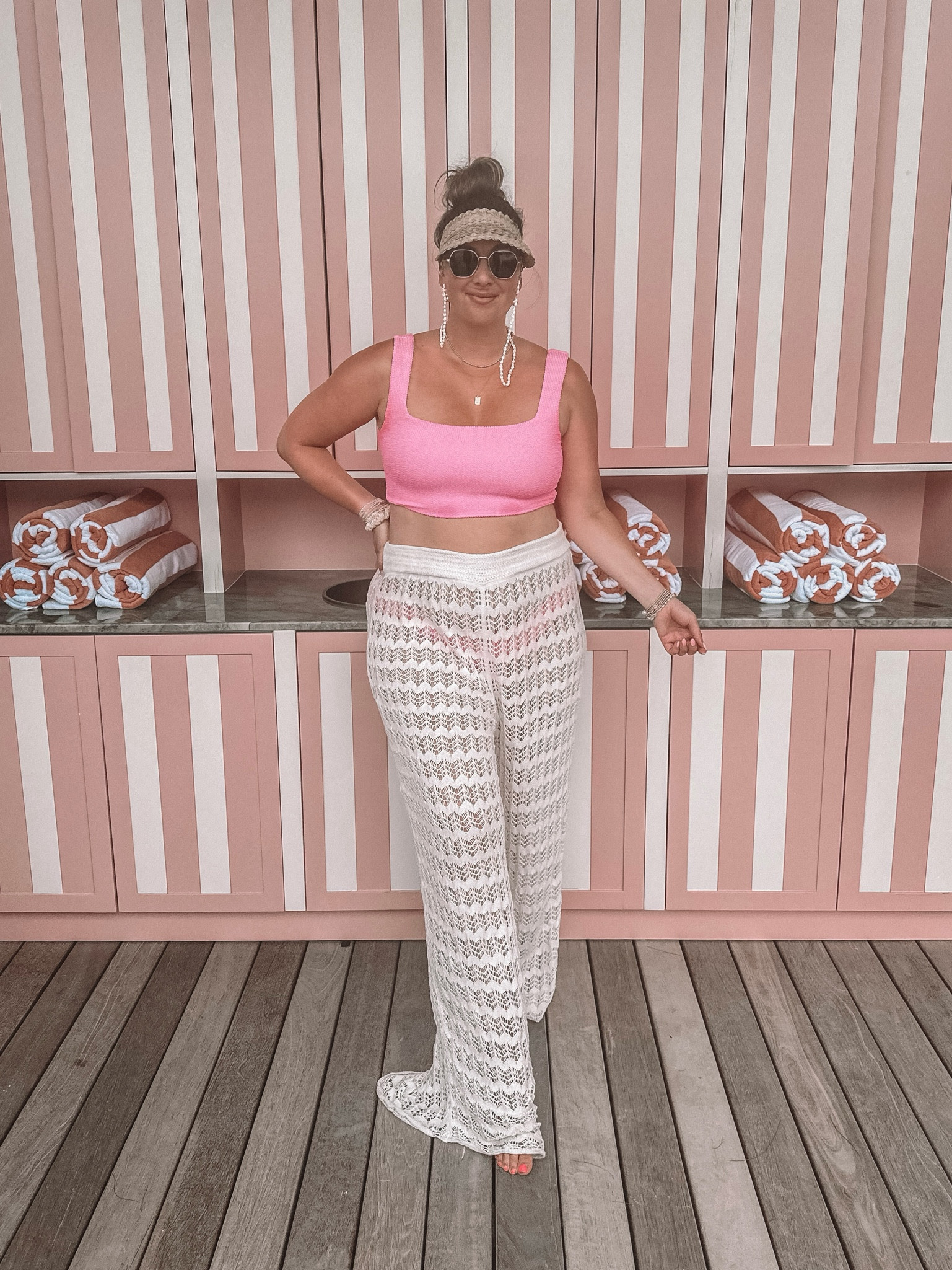 The PERFECT mom, midsize, & tall approved swimsuit & cover up pants that come in LONG! Tts XL long pants, consider sizing down. Tts XL swim top & XXL bottoms. Could size down  

#LTKSwim #LTKSeasonal #LTKMidsize