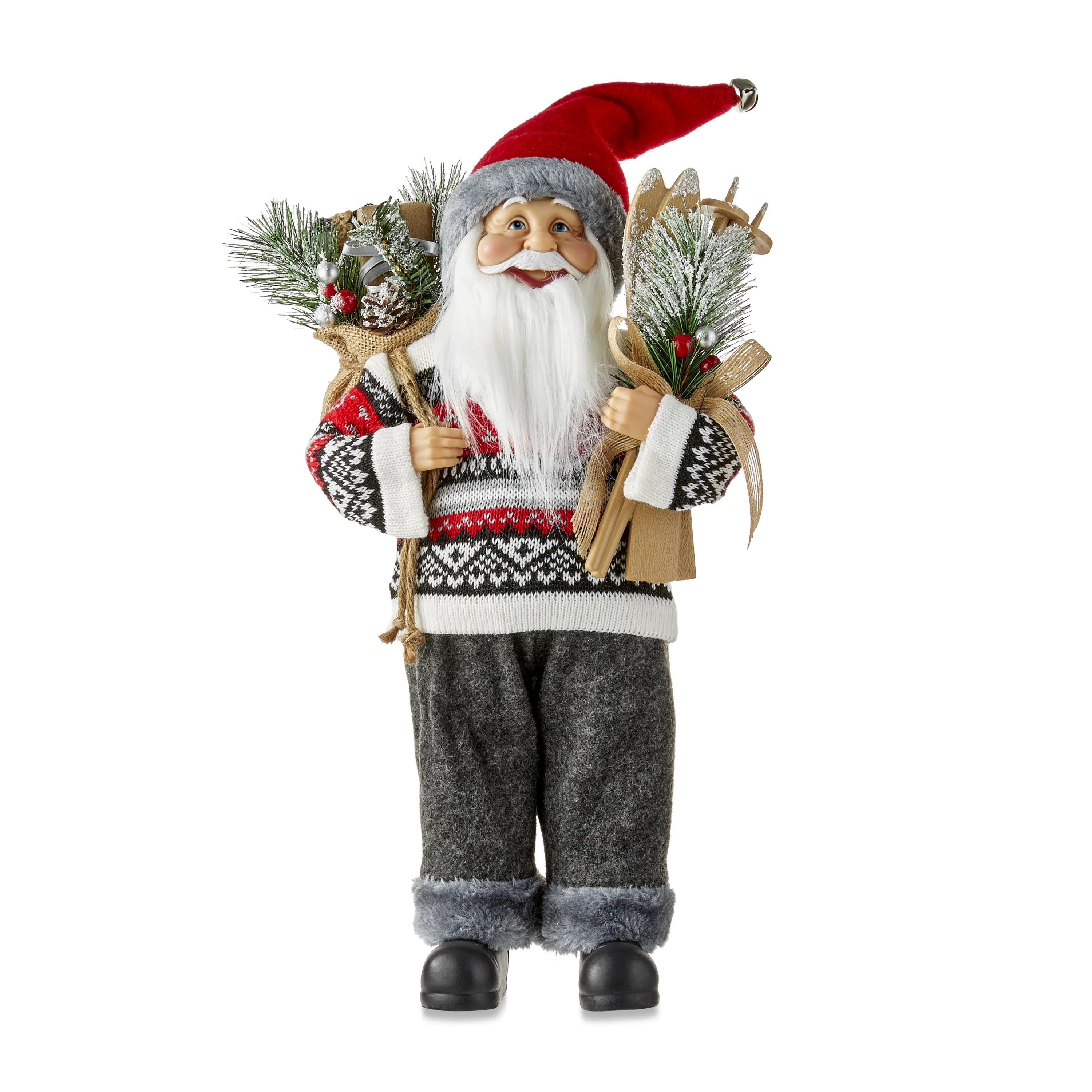 Santa with Skis, 18 in, by Holiday Time | Walmart (US)