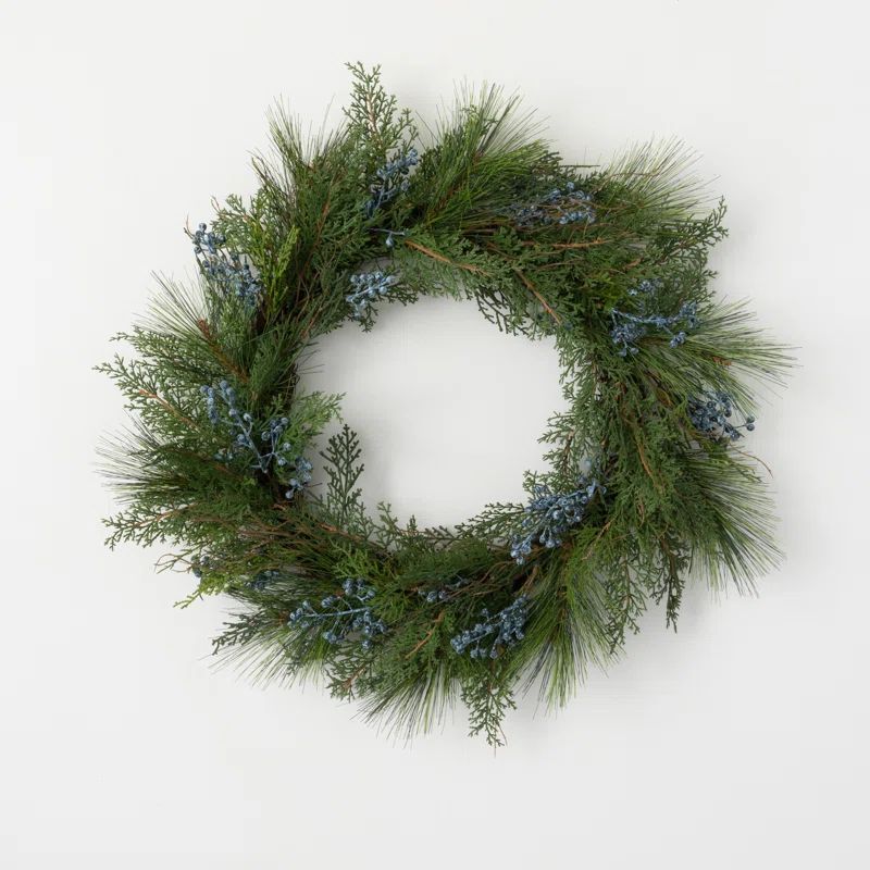 22" Artificial Juniper Wreath | Wayfair North America