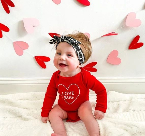 Love Bug heart Around  LONG SLEEVE Kids Valentine Shirts  | Etsy | Etsy (US)