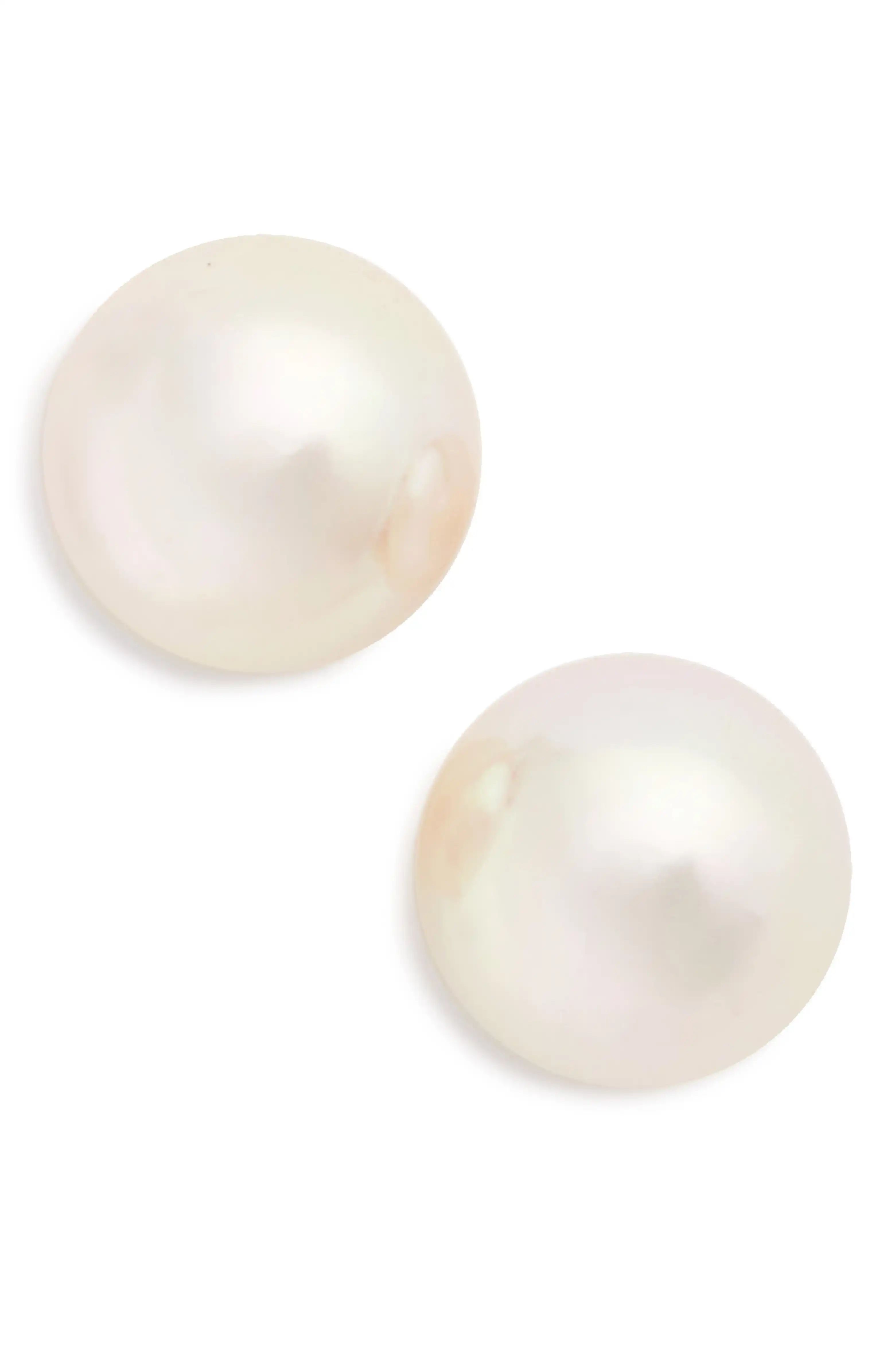 Round Simulated Pearl Stud Earrings | Nordstrom