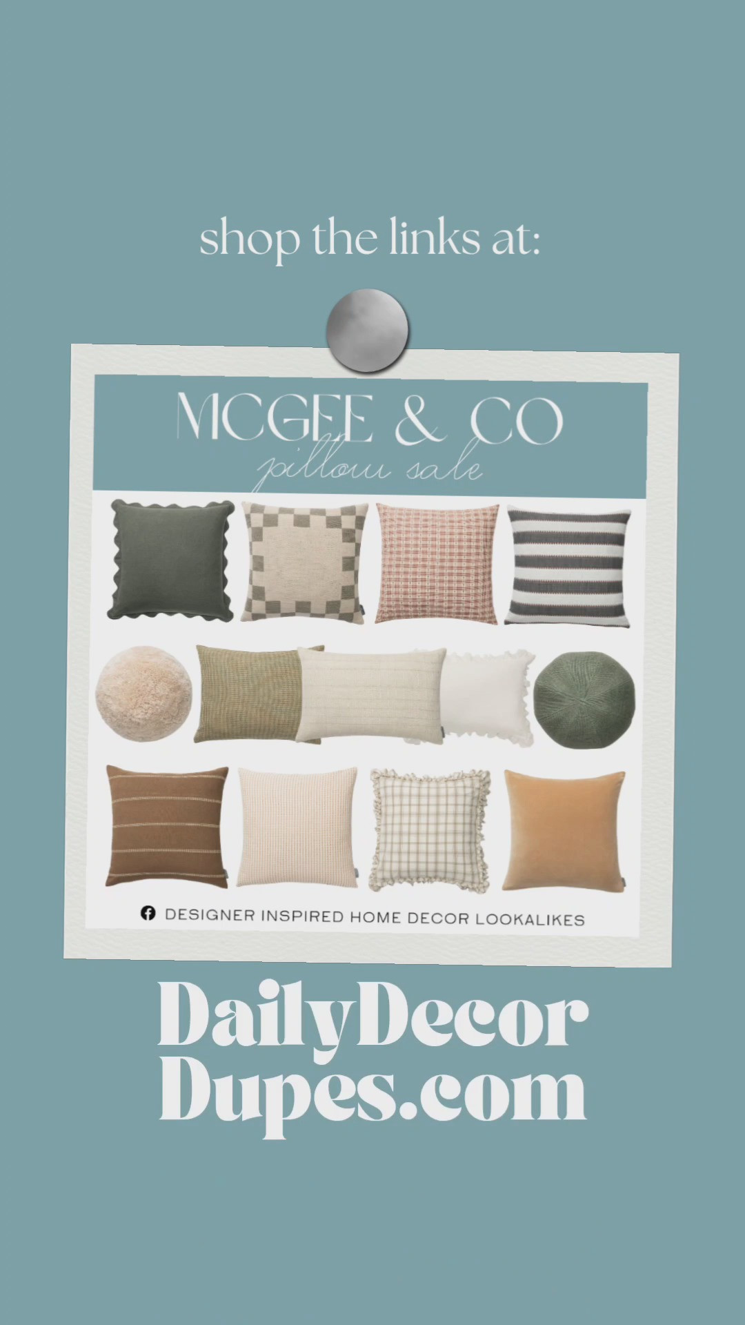 McGee & Co Pillow Sale. Stylish Throw Pillows. Cozy Decorative Pillows. Modern Pillow Cases. Chic Pillow Accents. Premium Pillow Deals. Pillow Styling Finds. Elegant Pillow Selection. McGee & Co Decorative Pillows. Spring Savings Event up to 70% OFF.

Home more affordable option find copy cat similar look for less budget friendly affordable cheap cheaper beautiful pretty. Clearance sale coupon code discount code promo code luxury lookalike look a like Inspo inspiration inspired by idea ideas Love like these? I share multiple every day in my FB group. 

 #LTKWatchNow #LTKHome #LTKSaleAlert