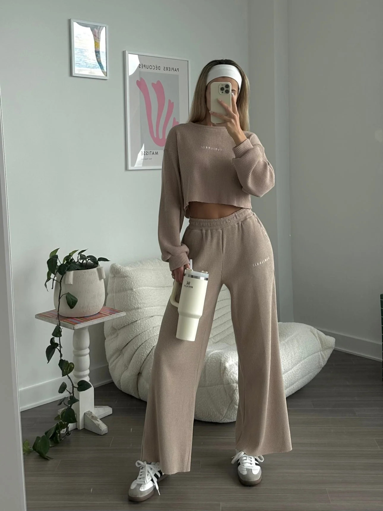 Knitted Waffle Straight Leg Pant | Jubilee Apparel