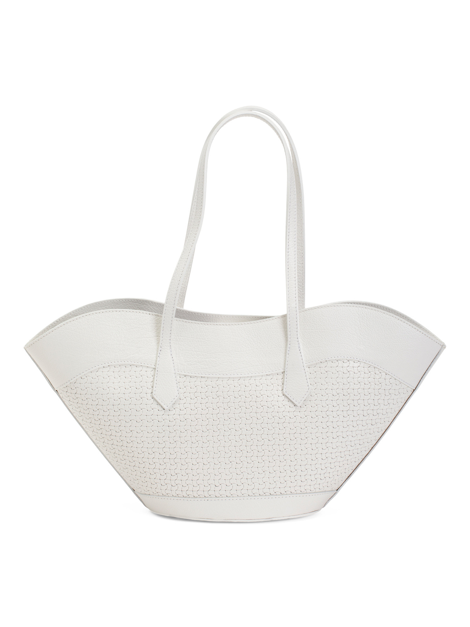Made In Italy Leather Medium Tulip Tote | TJ Maxx