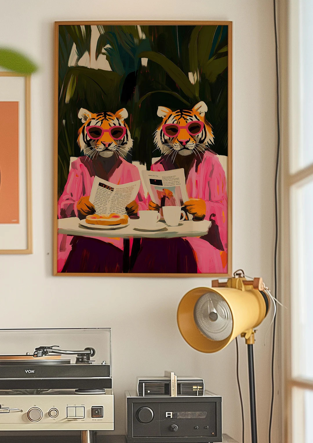 Tiger Poster, Maximalist Art, Brunch Poster, Preppy Print, Trendy Poster, Aesthetic Art, Kitchen ... | Etsy (US)